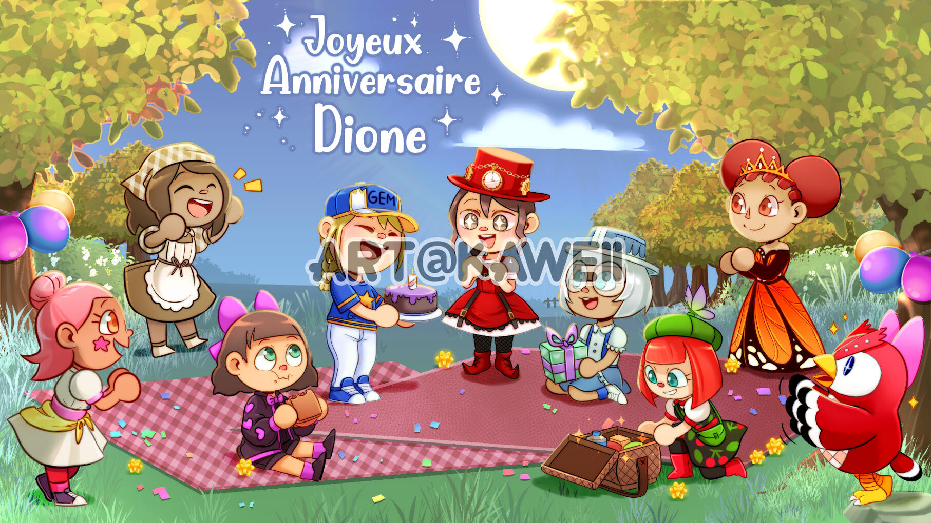 Many chibi (+Complexe background)