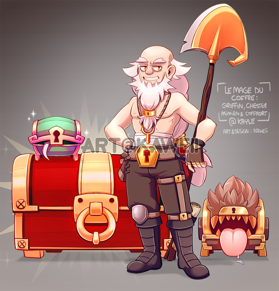 Fullbody Full colored + items + Complexe background