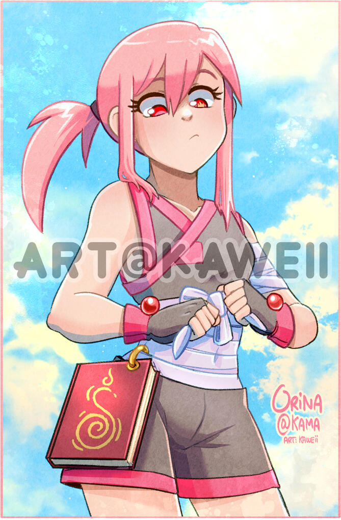 Halfbody Full colored - medium Background