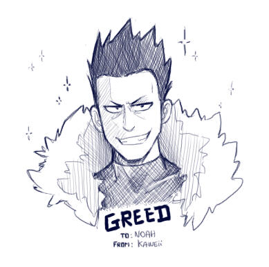 Greed - headshot sketch
